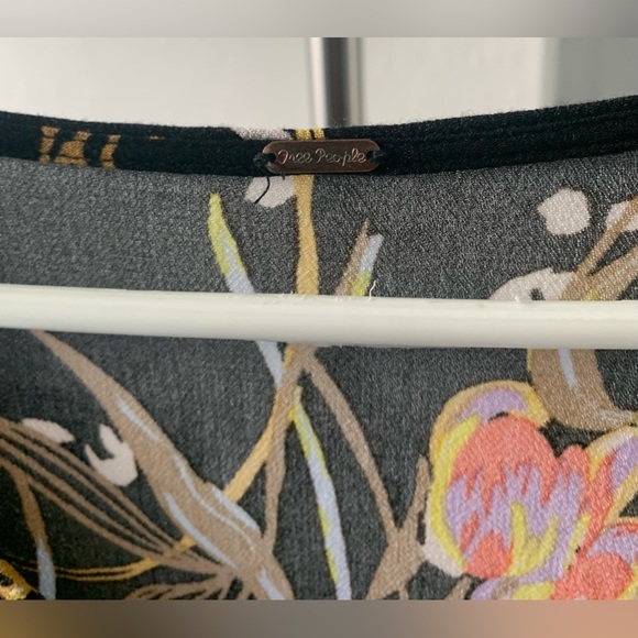 Free People Bella Floral Print Babydoll Waist Tunic Top - Picture 8 of 11